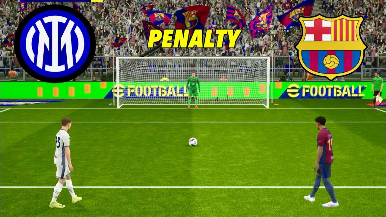 MARTINEZ VS LAMINE | BARCELONA VS INTER MILAN PENALTY SHOOTOUT | eFOOTBALL