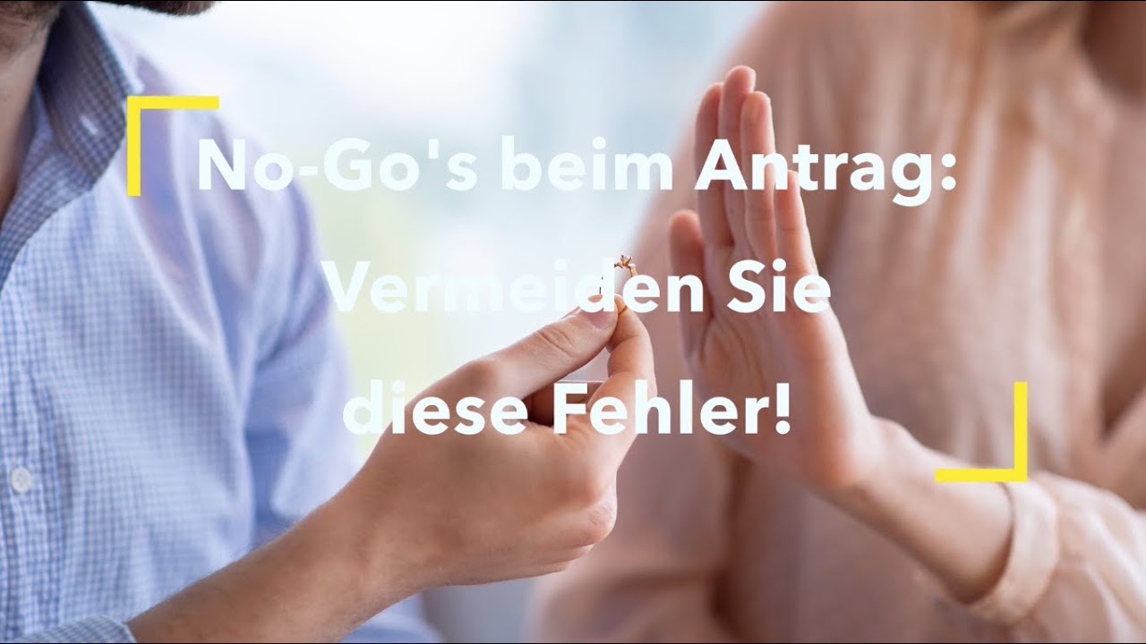 Die h&auml;ufigsten Fehler beim Heiratsantrag!