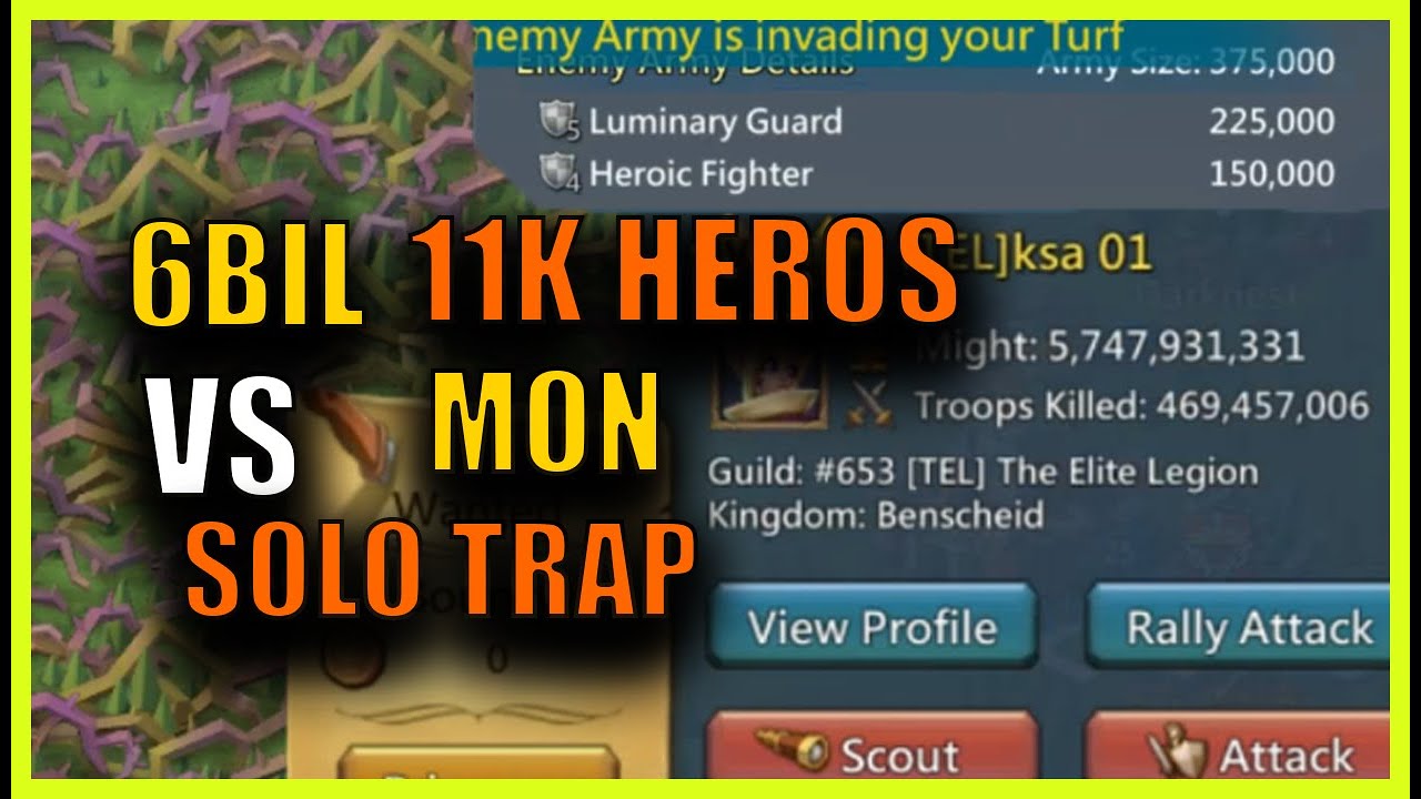 MON SOLO TRAP VS UN JOUEUR 6 BIL T5 - FR - Lords mobile