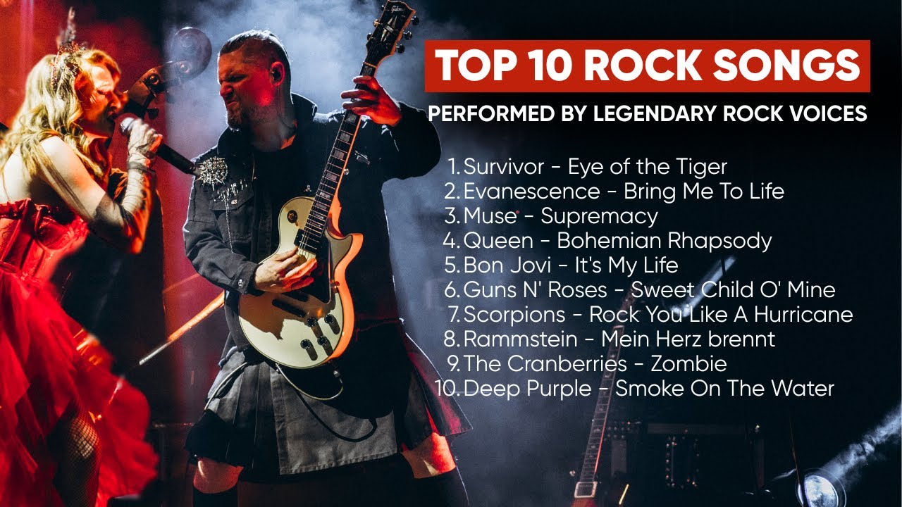 🎸 TOP 10 Rock Songs | Performed by Legendary Rock Voices &mdash; Queen, Rammstein, Scorpions & More