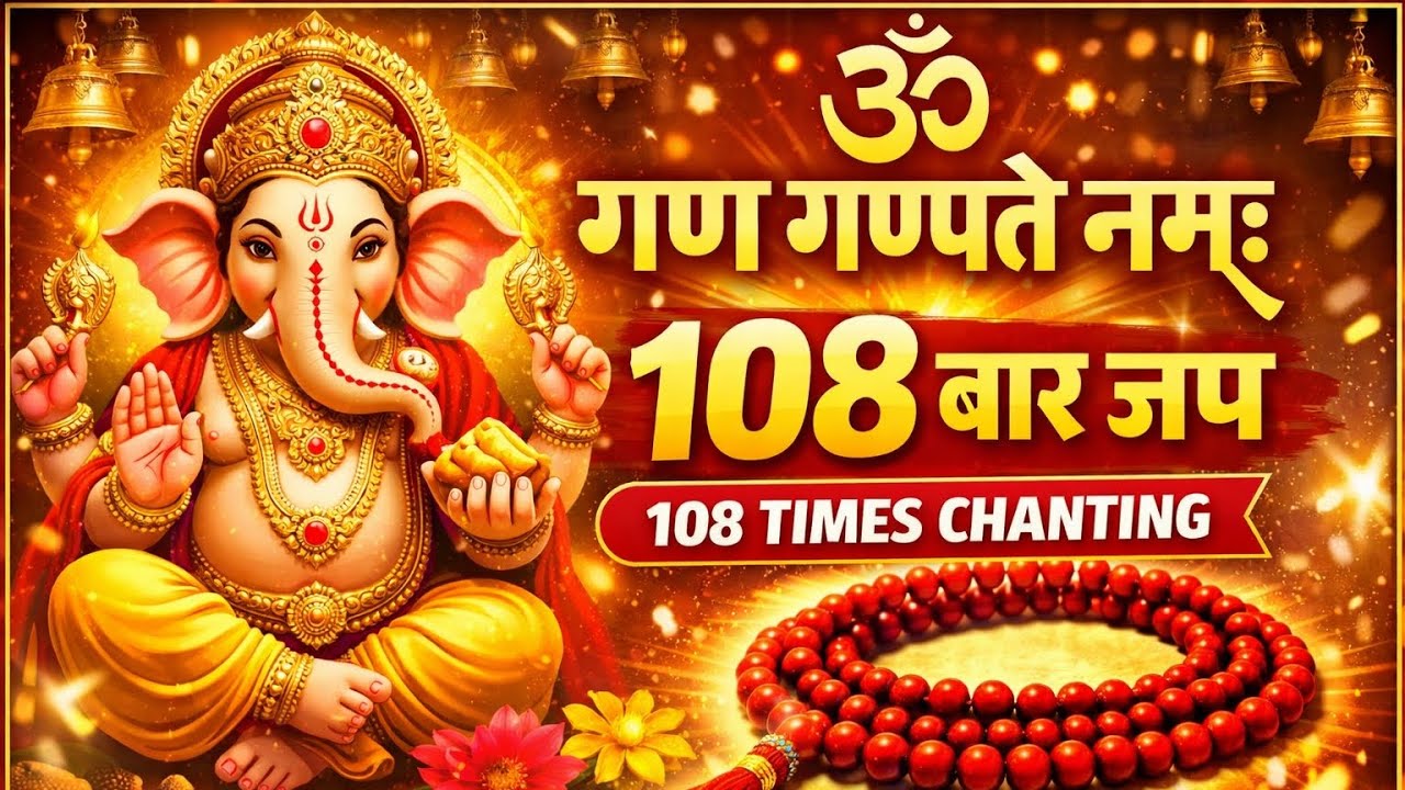ॐ गण गणपते नमः 108 Times | Ganesh Mantra | Remove Obstacles | Deep Meditation