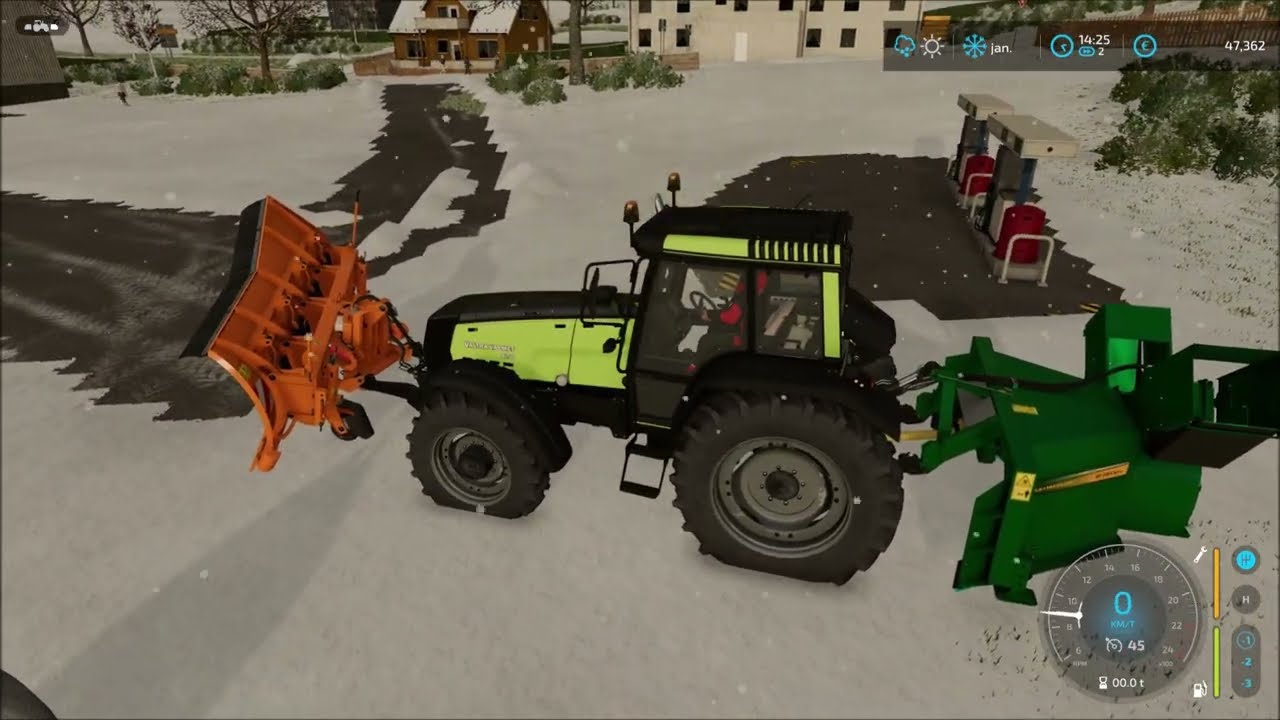Farming Simulator 22. Plowing snow.