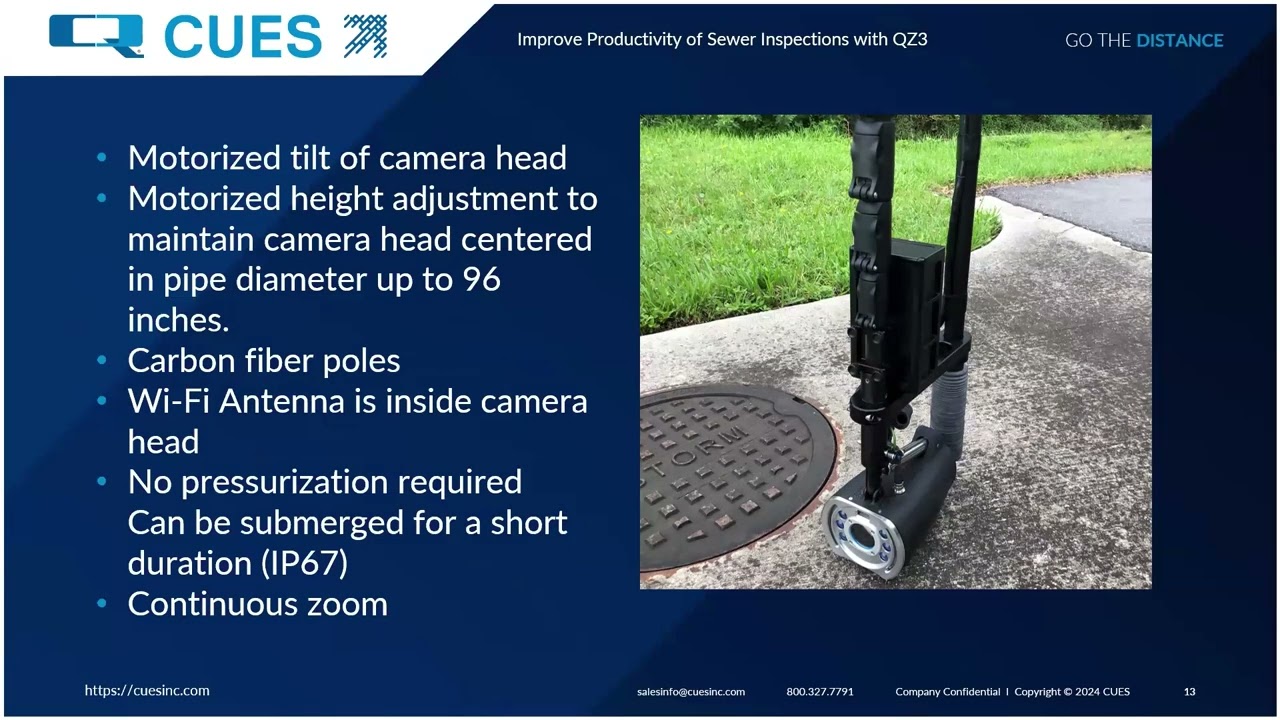 CUES Webinar Series: Improve Productivity of Sewer Inspections with QZ3 Pole Camera System