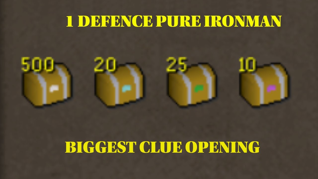 I live streamed 500 begginer clue opening on my 1 defence ironman pure! Ep. 14 (OSRS)