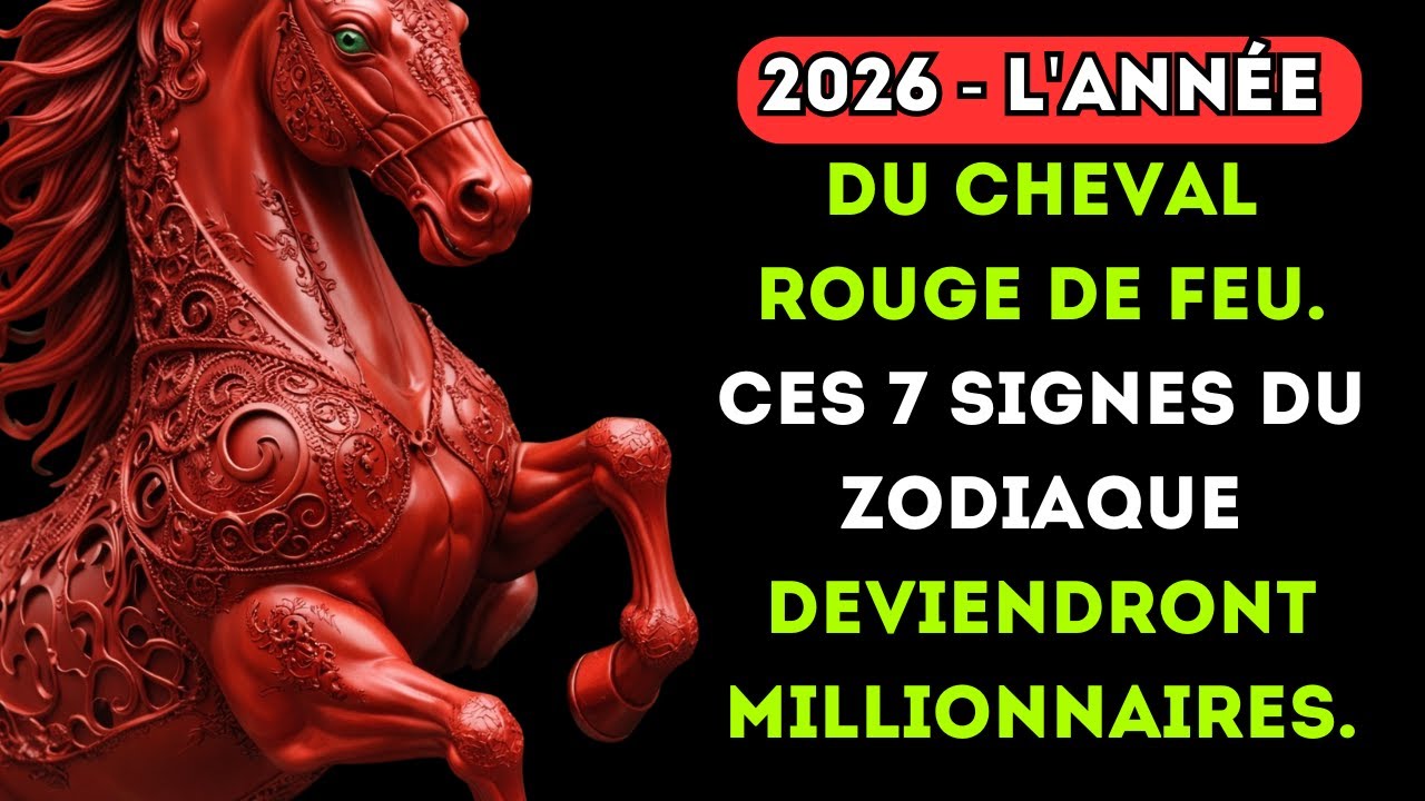 2026 - L'année du Cheval Rouge de Feu. Ces 7 signes du zodiaque deviendront millionnaires.