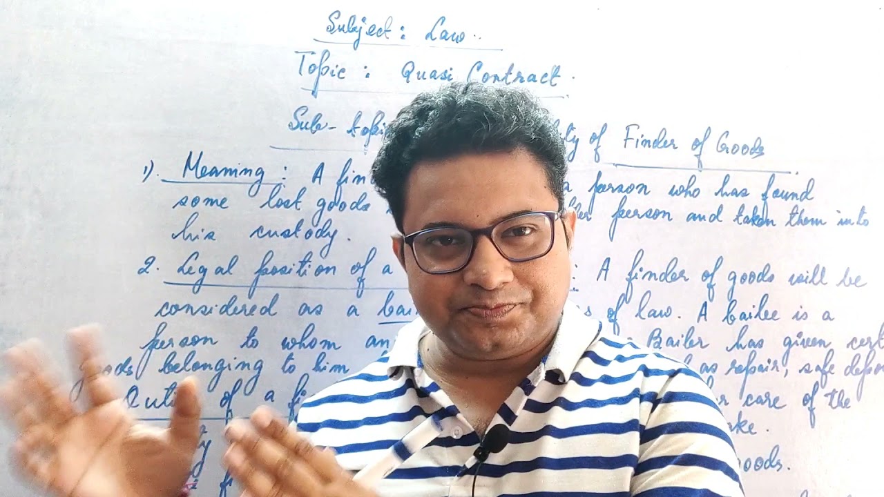 Finder of lost goods | Legal position | Best CA classes in Dhanbad |