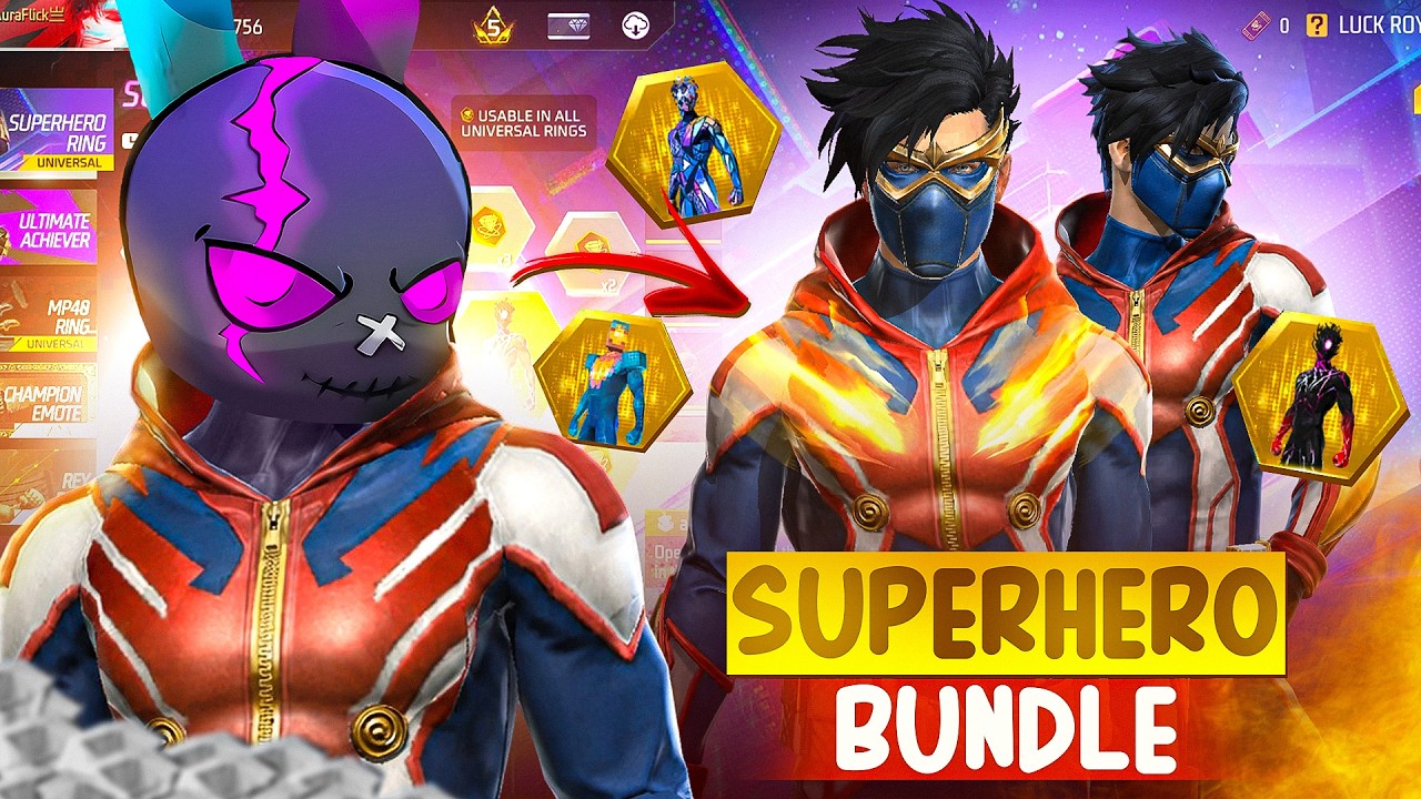 নতুন SUPERHERO বান্ডিল নিয়ে TRIPLE R হয়ে গেলো SUPERMAN 🤯 SUPER HERO BUNDLE IN FREE FIRE 😱