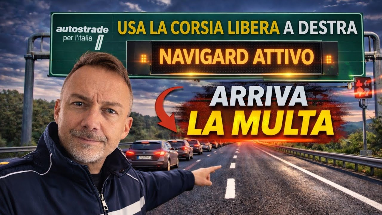 Corsia centrale? Migliaia di multe in arrivo in autostrada