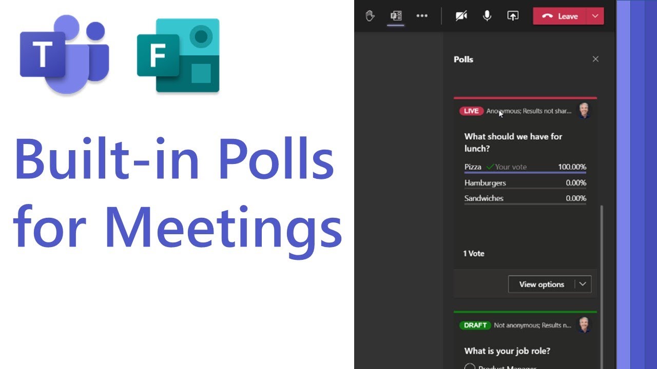 How to use built-in Polls in Microsoft Teams meetings