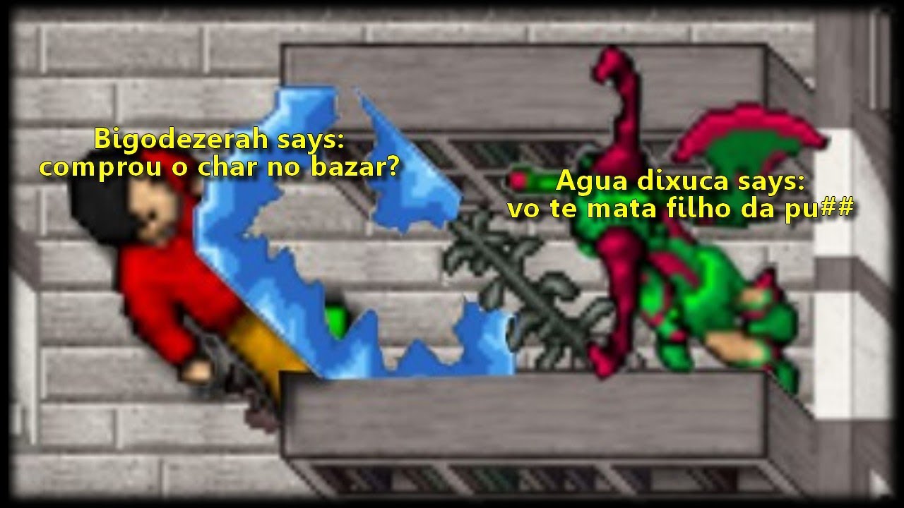 Trollando os level alto comprado no BAZAR do TIBIA / PK issavi quadra KILL💀
