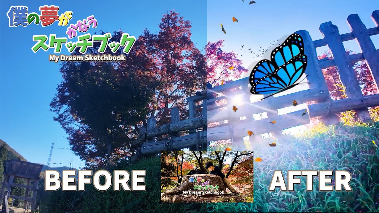 僕の夢がかなうスケッチブック My Dream Sketchbook Before and after Kansei