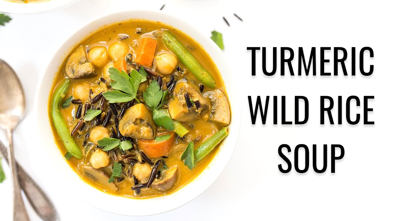 COCONUT & TURMERIC WILD RICE SOUP | vegan | #WHOLEGRAINWEEK