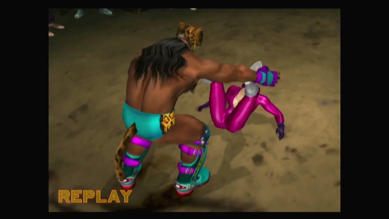 Tekken 4 Nina(Pink Outfit) Vs King(Lose)