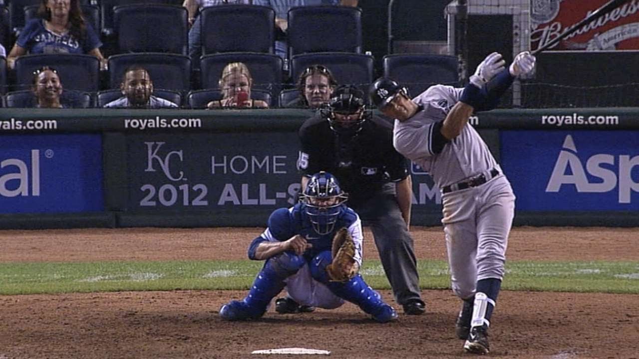 Alex Rodriguez hits three home runs vs. Royals
