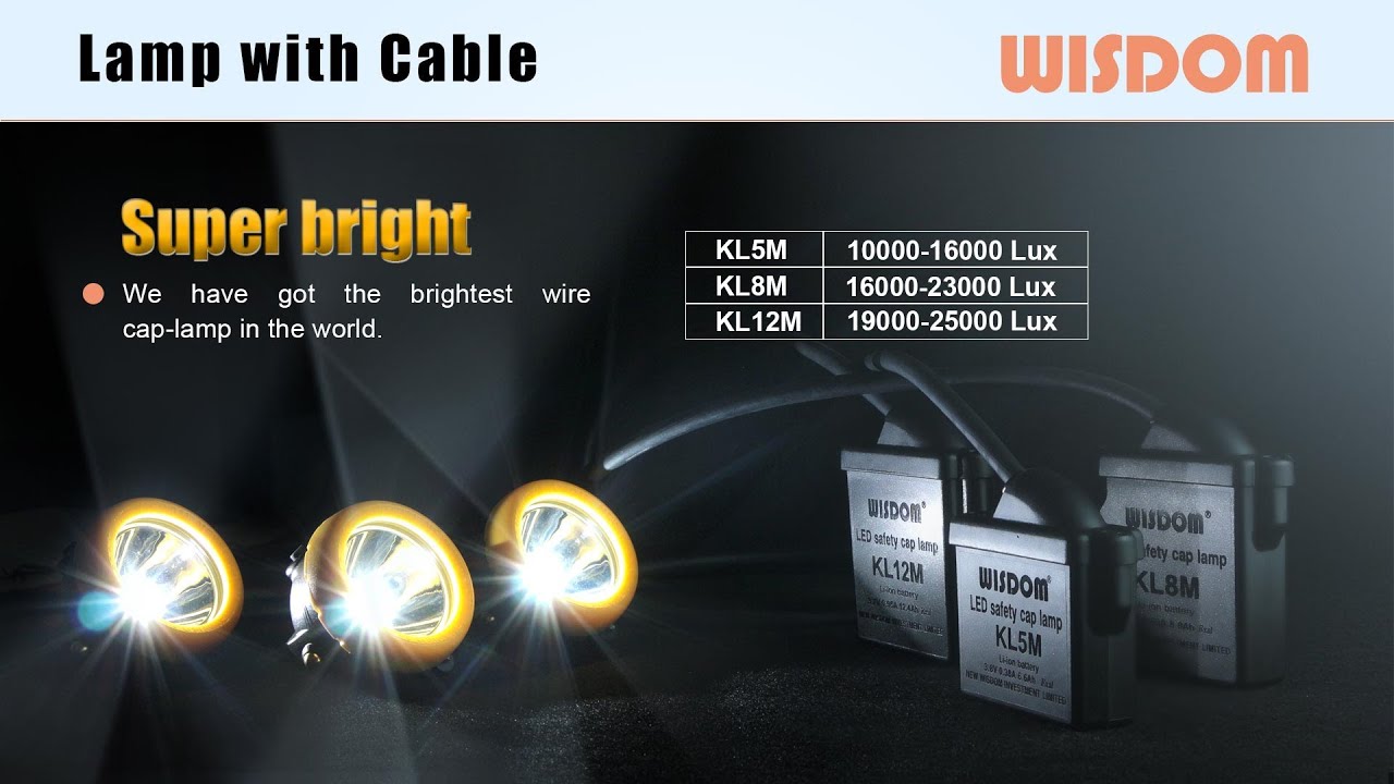 WISDOM Cap Lamp with Cable KL5M & KL8M & KL12M (v2.0)
