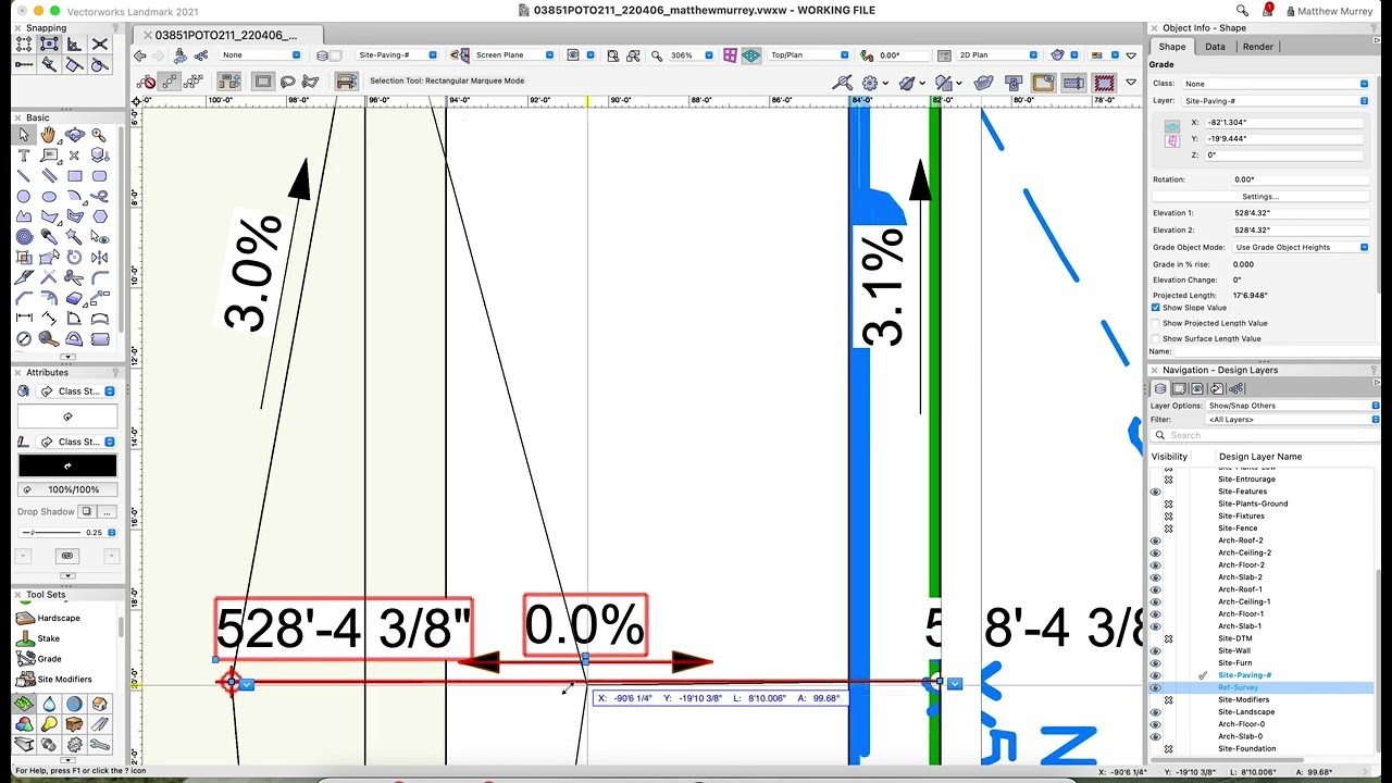Vectorworks Aligned Hardscapes Contouring
