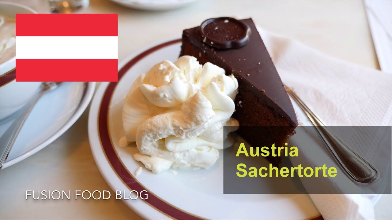Sacher torte Austrian chocolate sponge cake Cafe Sacher Salzburg vlog