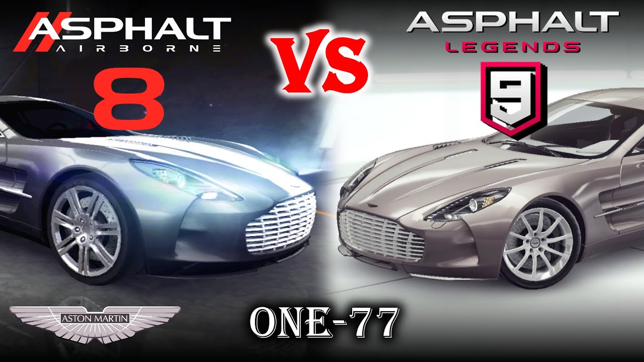 Aston Martin One-77: Asphalt 8 vs Asphalt 9