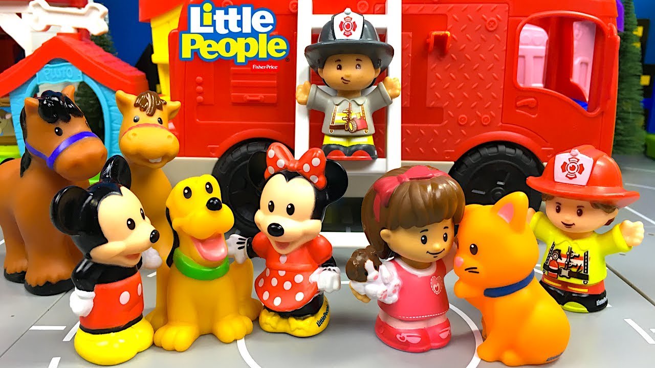 PLUTO SUBE EN UN ARBOL Y MICKEY LLAMAN LOS BOMBEROS DE FISHER PRICE