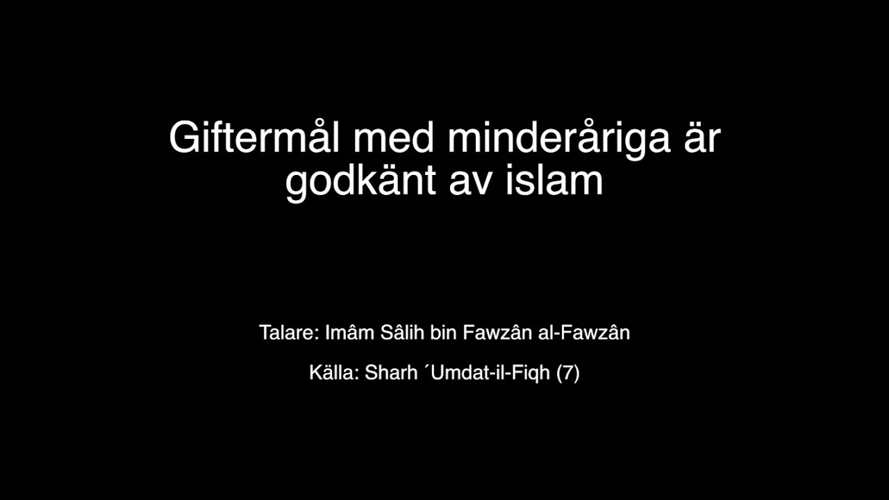 Gifterm&aring;l med minder&aring;riga &auml;r godk&auml;nt av islam | al-Fawz&acirc;n