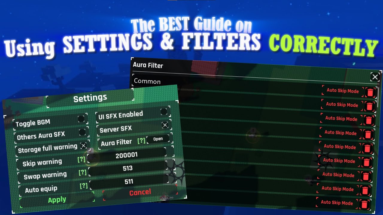 The BEST guide on how to use settings and filters correctly! | Sol's RNG
