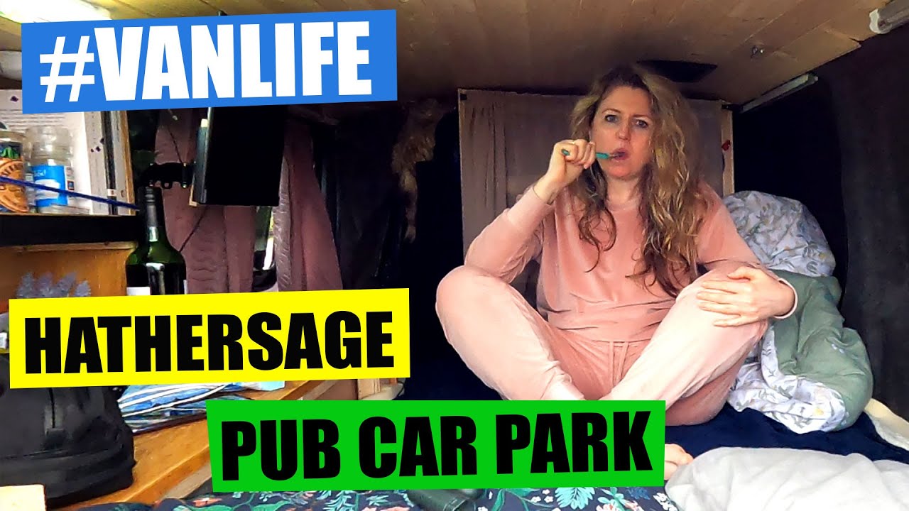 Stealth Van Life in a hotel car park, We got drenched in the Peak District
