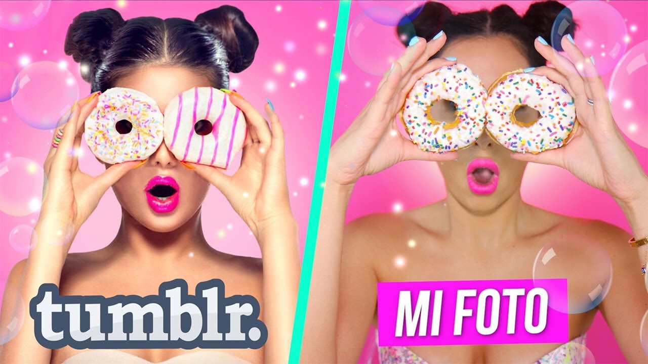 Imitando Fotos TUMBLR con COMIDA | Mariale