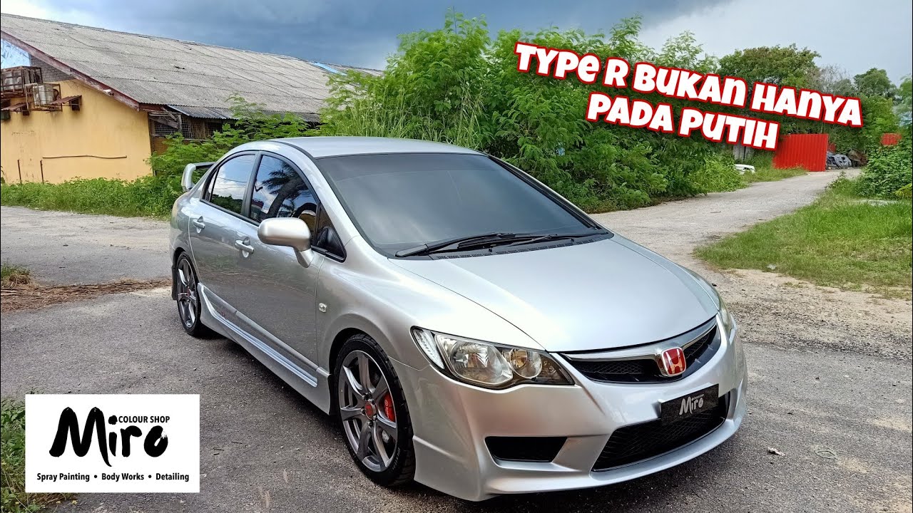 Civic FD repaint Type R SILVER |  Silver Yang PADU