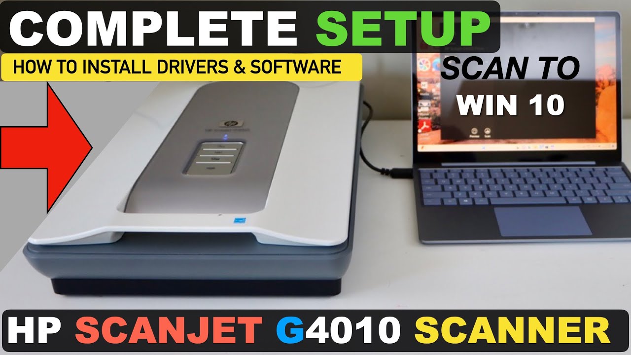 HP ScanJet G4010 Setup, Install Driver & Software Windows Laptop, Scanner Setup & Scanning Review.