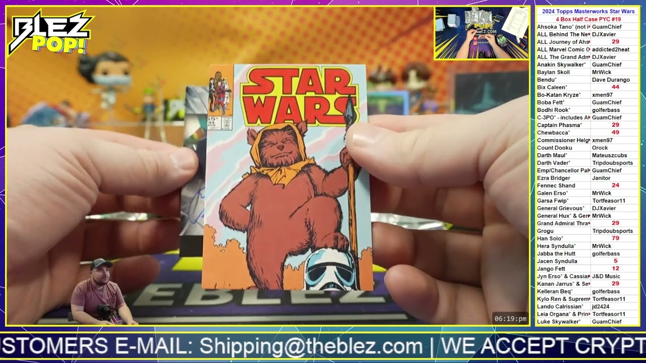 2024 Topps Masterworks Star Wars 4 Box Half Case Break Pick Your Character #19