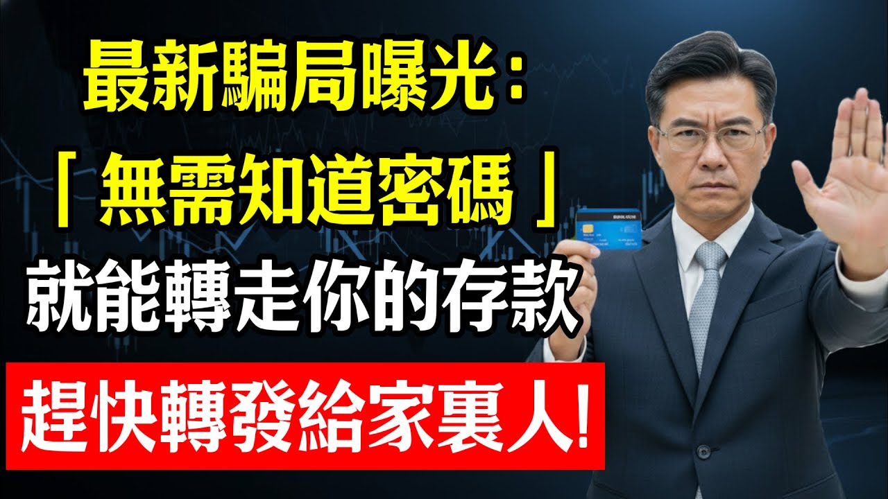 最新騙局曝光：「無需知道密碼」就能轉走你的存款，趕快轉發給家裏人！#防詐騙 #存款 #生活智慧