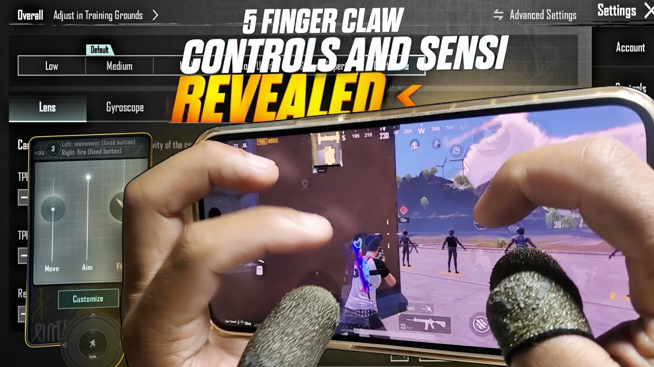 Best 5 finger claw🔥Controls & sensitivity/explained|Pubg mobile