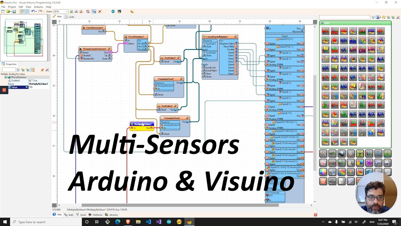 Multi-Sensor Arduino With Visuino