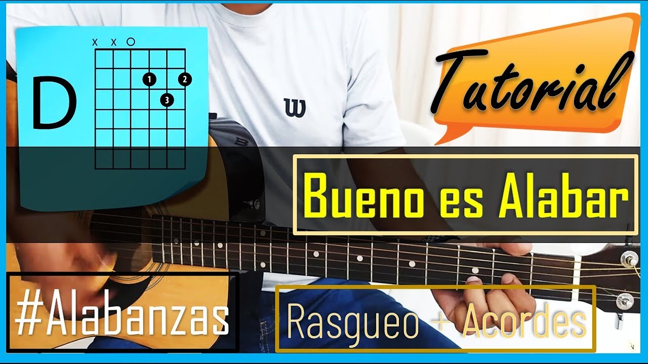 ✅Bueno es alabarte Señor TUTORIAL con GUITARRA ACUSTICA | para principiantes | Danilo montero |