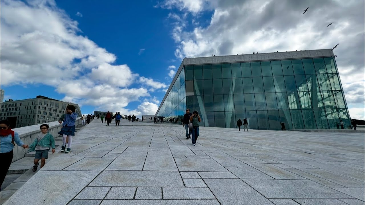 Caminado por Oslo Opera House - 4K 