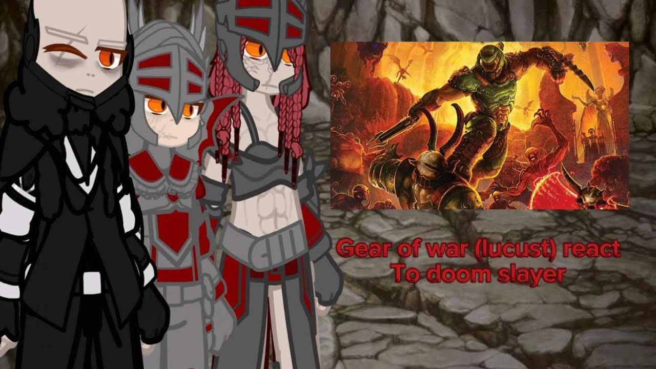 Gear of war (lucust) react to doom slayer (short reaction)