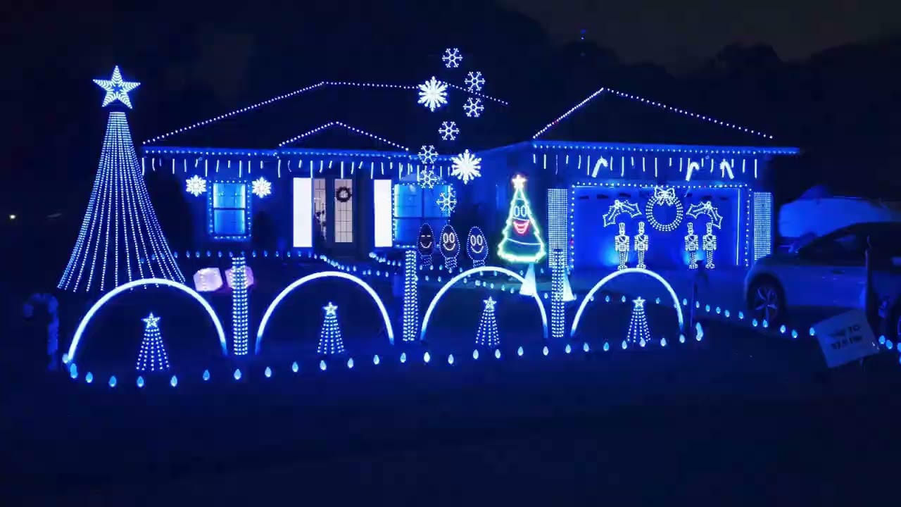 Electroluminosity Lights Christmas 2025 Santa is Back in Town from The Christmas Chronicles