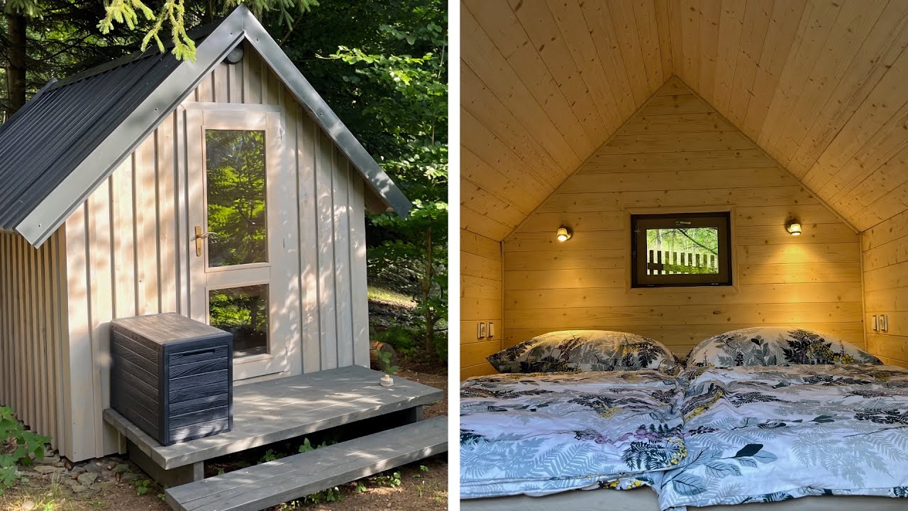 1 Year Building a Cozy Tiny House in the Woods | Start to Finish