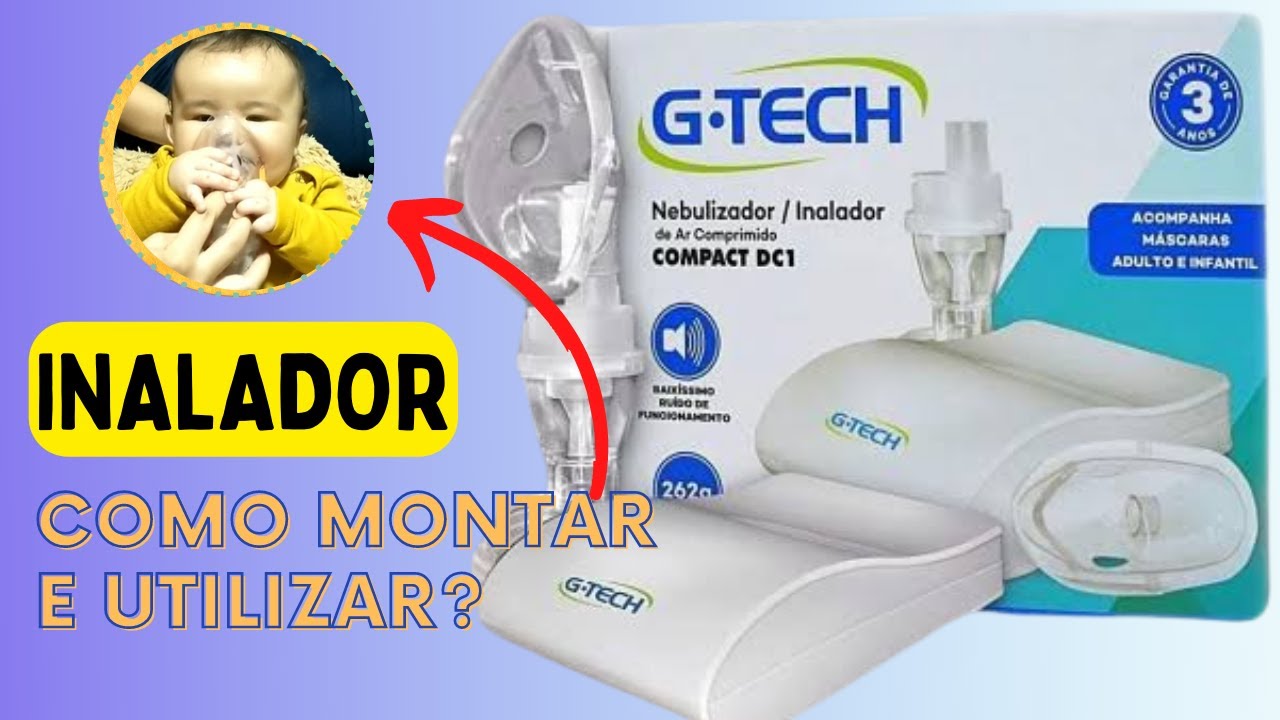 INALADOR NEBULIZADOR G-TECH DC1 [COMO MONTAR E UTILIZAR]