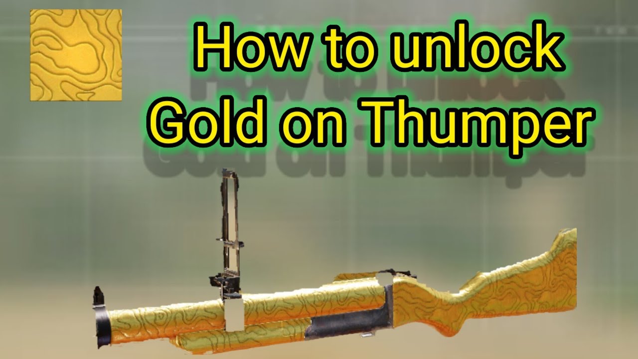 How to Unlock Gold on Thumper in cod mobile? | Tips and tricks