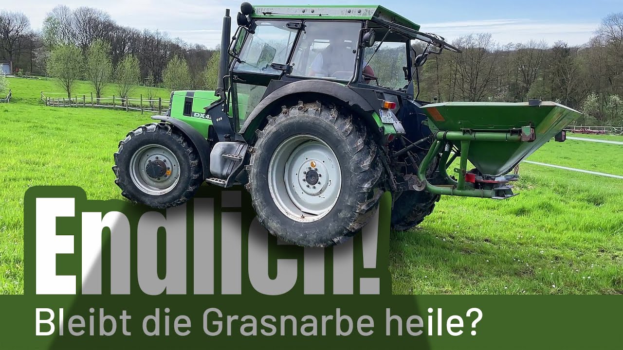 Farm-Vlog #027 - Dünger streuen mit Amazone ZA-F und Sand für die Pferde!