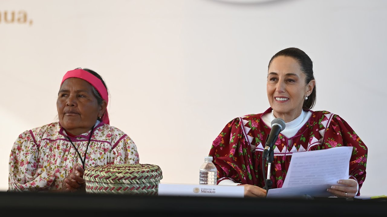 Mensaje de la presidenta Claudia Sheinbaum durante la restitución de tierras a la comunidad rarámuri