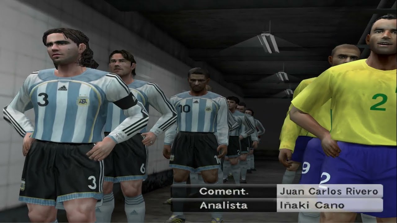 PES 6 ORIGINAL Argentina vs Brasil | Gameplay en PS2 | FULL 4k 60FPS