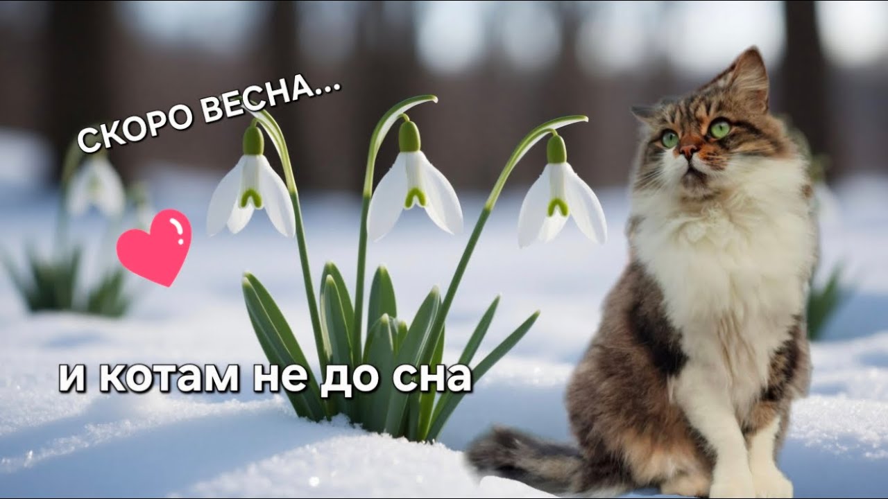 24 ЧАСА С КОТОМ БАКСИКОМ ВЕСНОЙ. Весенняя дружба котиков.