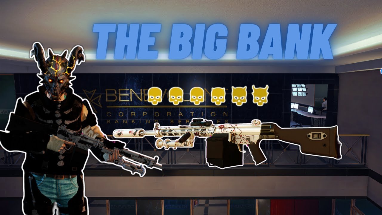 Payday 2 The Big bank DSOD Solo No AI/Downs/Uppers/Aim - Crew Chief Brenner Build