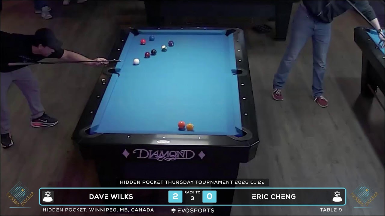 DAVE WILKS vs ERIC CHENG - HIDDEN POCKET - TABLE 9 | EvoSports