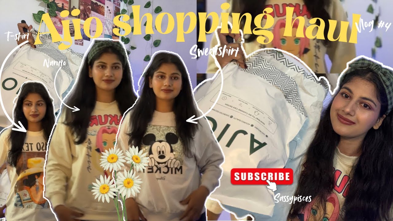 Ajio shopping haul🌸 | Sassy Pisces | vlog-4 |#viralvideo#trendingvideo#ajiohaul