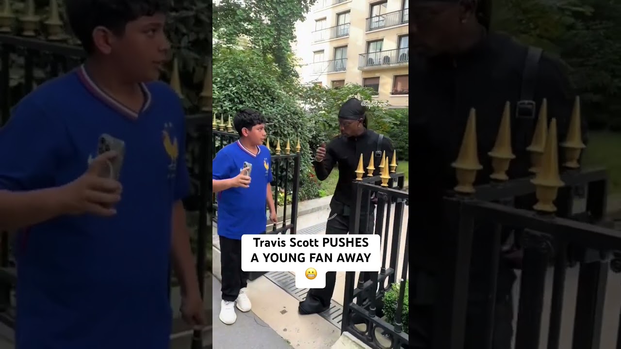 Travis Scott PUSHES A Young Fan AWAY #shorts