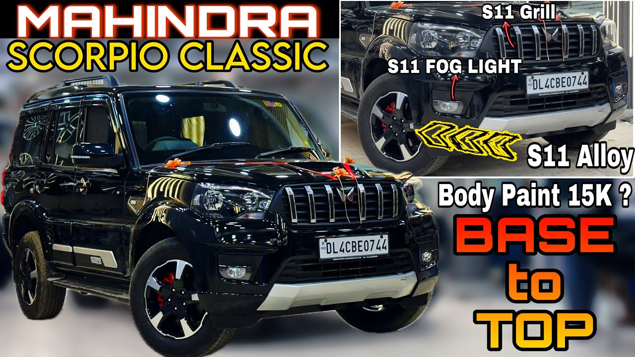 Scorpio Classic S to S11 Modifications✅Scorpio Classic Base to Top Modified✅Mahindra Accessories🔥