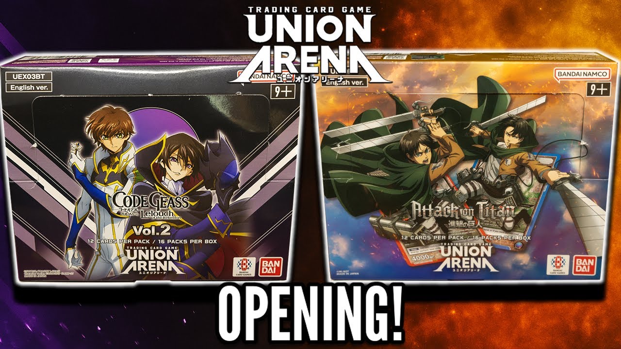 ATTACK ON TITAN & CODE GEASS Union Arena Booster Box Opening!